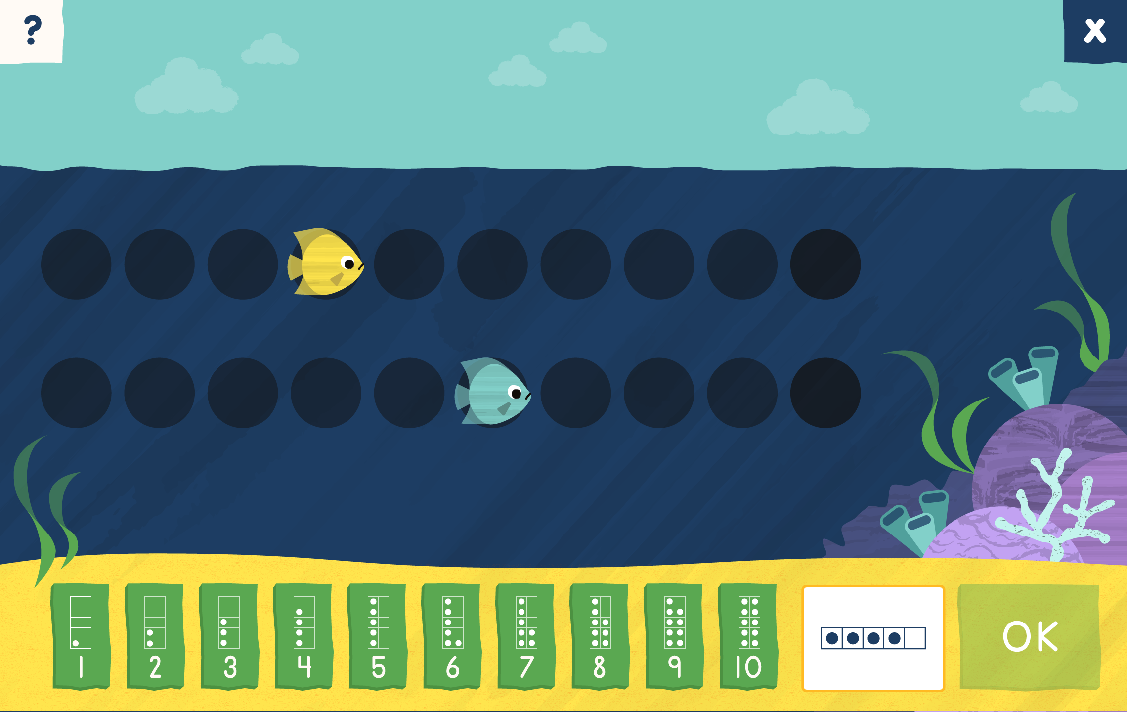 A screenshot of the number path game for Connect4Learning